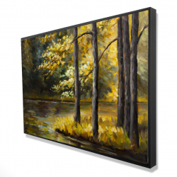 Fall landscape by the water