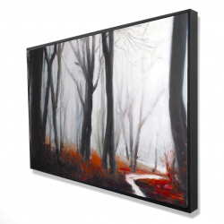 Framed 24 x 36 - 3D - Mysterious forest with stream