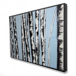 Framed 24 x 36 - 3D - Pastel birches