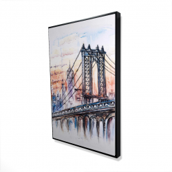Framed 24 x 36 - 3D - Bridge sketch
