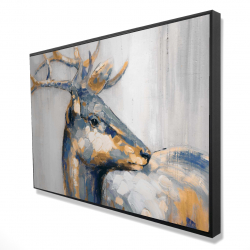Framed 24 x 36 - 3D - Golden deer