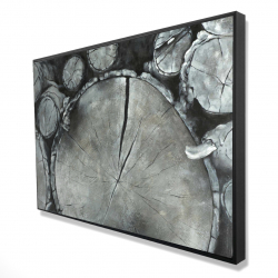 Encadré 24 x 36 - 3D - Bûches de bois empilées