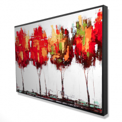 Framed 24 x 36 - 3D - Abstract industrial style trees