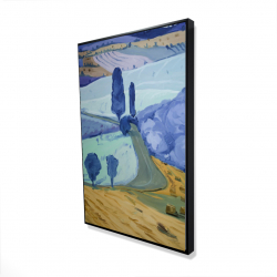 Framed 24 x 36 - 3D - Tuscany field