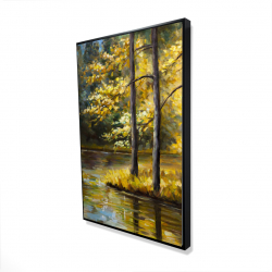 Fall landscape by the water
