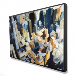 Framed 24 x 36 - 3D - Manhattan view of the empire state building
