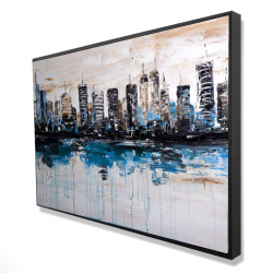 Abstract city with reflection on water