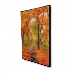Autumn trail in the forest