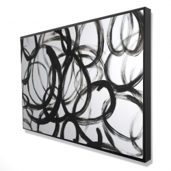 Framed 24 x 36 - 3D - Abstract curly lines