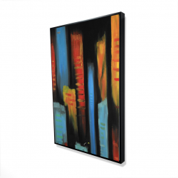 Framed 24 x 36 - 3D - Abstract and colorful tall buildings