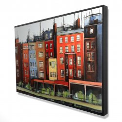 Framed 24 x 36 - 3D - Boston fall colors buildings