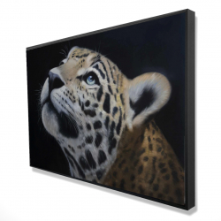 Framed 24 x 36 - 3D - Realistic leopard face