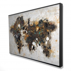 Abstract world map with typography