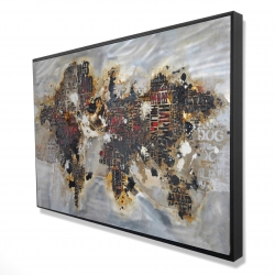 Carte du monde texturée avec typographie