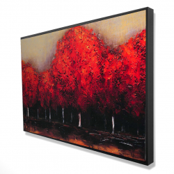 Framed 24 x 36 - 3D - Red dark trees