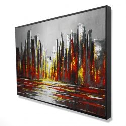 Abstract red skyline