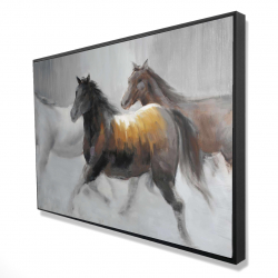 Framed 24 x 36 - 3D - Herd of wild horses