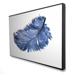 Plume bleue à l'aquarelle