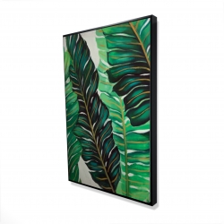 Framed 24 x 36 - 3D - Several exotic plant leaves