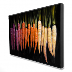 Framed 24 x 36 - 3D - Colorful carrots