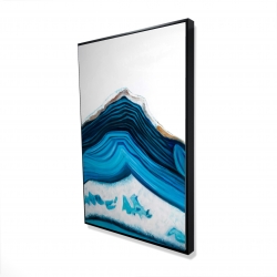 Framed 24 x 36 - 3D - Blue geode profile