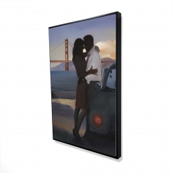 A loving couple in san francisco