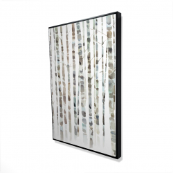 Watercolor birch tree forest