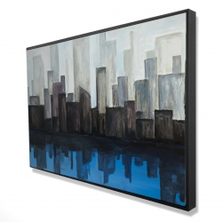 View of a blue city
