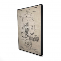 Plan casque de football beige