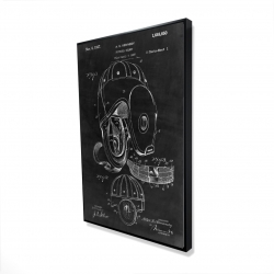 Schéma noir d'un casque de football