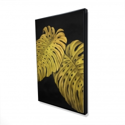 Feuille monstera doré