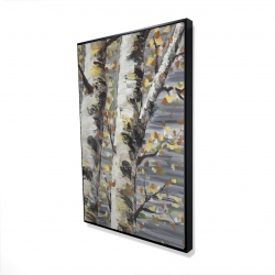 Framed 24 x 36 - 3D - Budding white birches