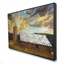 Framed 24 x 36 - 3D - Hay barn