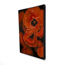 Framed 24 x 36 - 3D - Poppy bouquet
