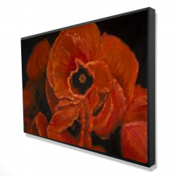 Framed 24 x 36 - 3D - Poppy bouquet