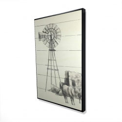 Vintage old texas windmill