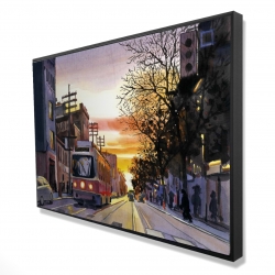 Coucher de soleil une rue torontoise