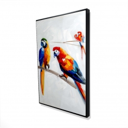 Parrots on a branch