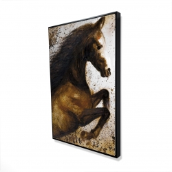 Horse rushing into the dust