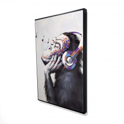 Monkey listening music