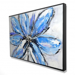 Encadré 24 x 36 - 3D - Fleur bleue