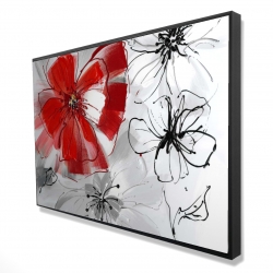 Red & gray flowers