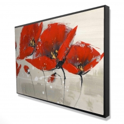 Framed 24 x 36 - 3D - Red flowers with an handwritten typo