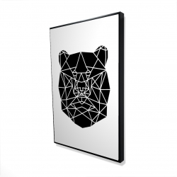 Framed 24 x 36 - 3D - Geometric bear head