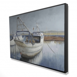 Bateau de pêche bleu