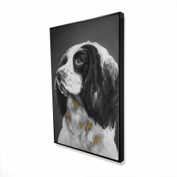 Framed 24 x 36 - 3D - English springer spaniel dog