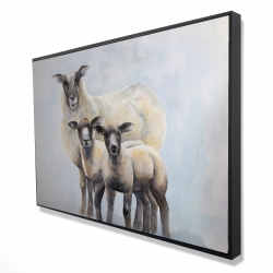Framed 24 x 36 - 3D - Sheep family