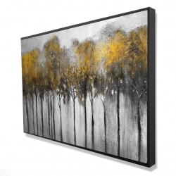 Encadré 24 x 36 - 3D - Forêt abstraite jaune
