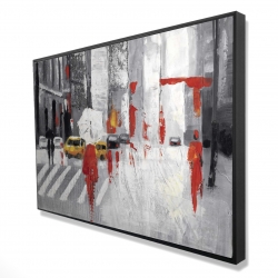 Abstract cloudy city street