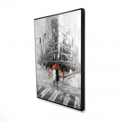 Greyish flatiron building